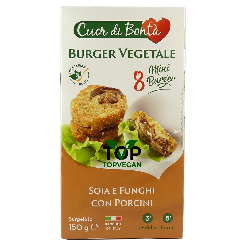 burger vegetale soia e funghi