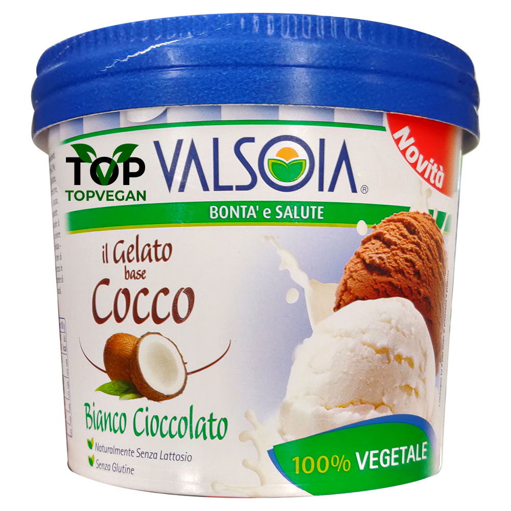 gelato vegan bianco cioccolato cocco di valsoia