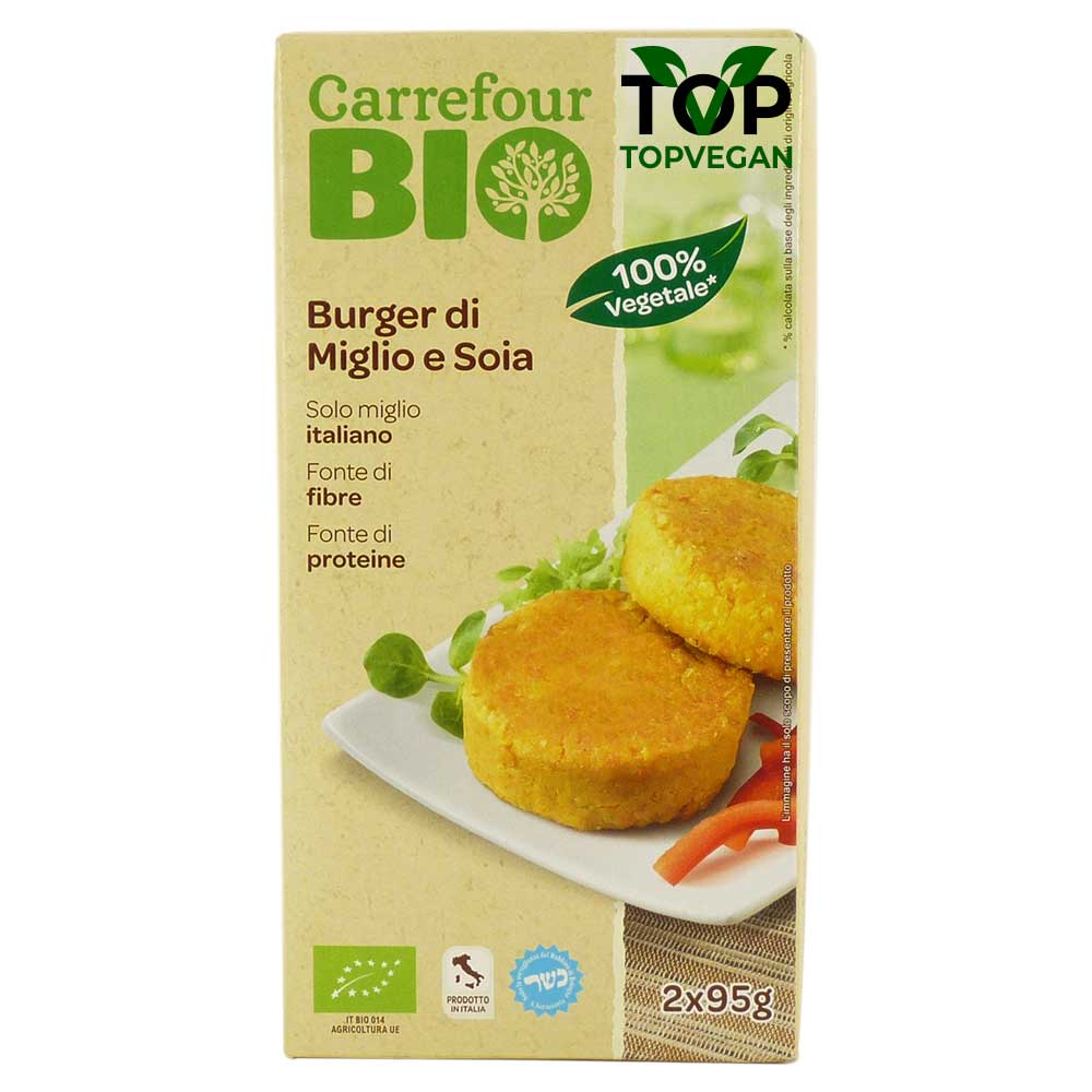 Burger di migli e soia di carrefour