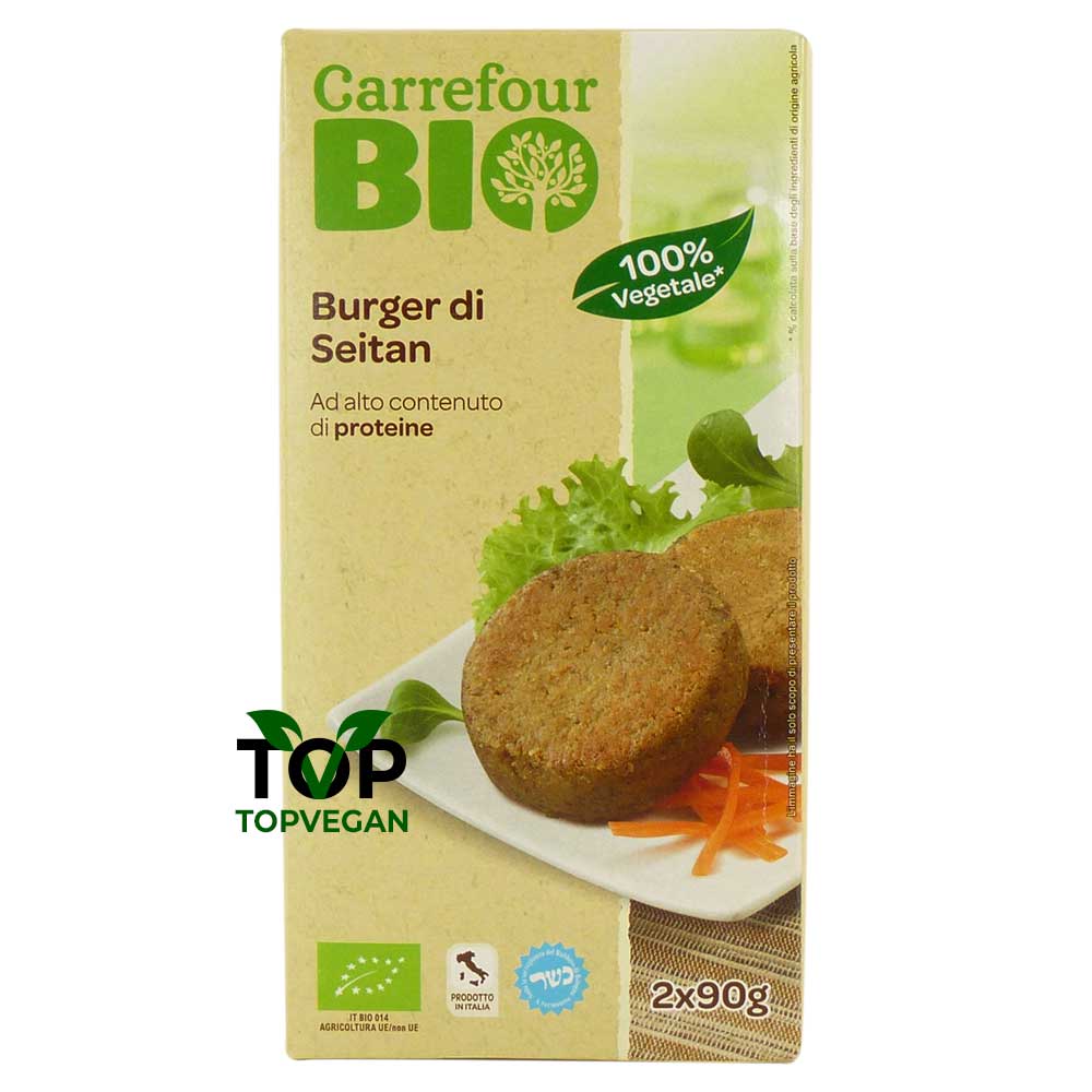 burger vegani seitan bio carrefour