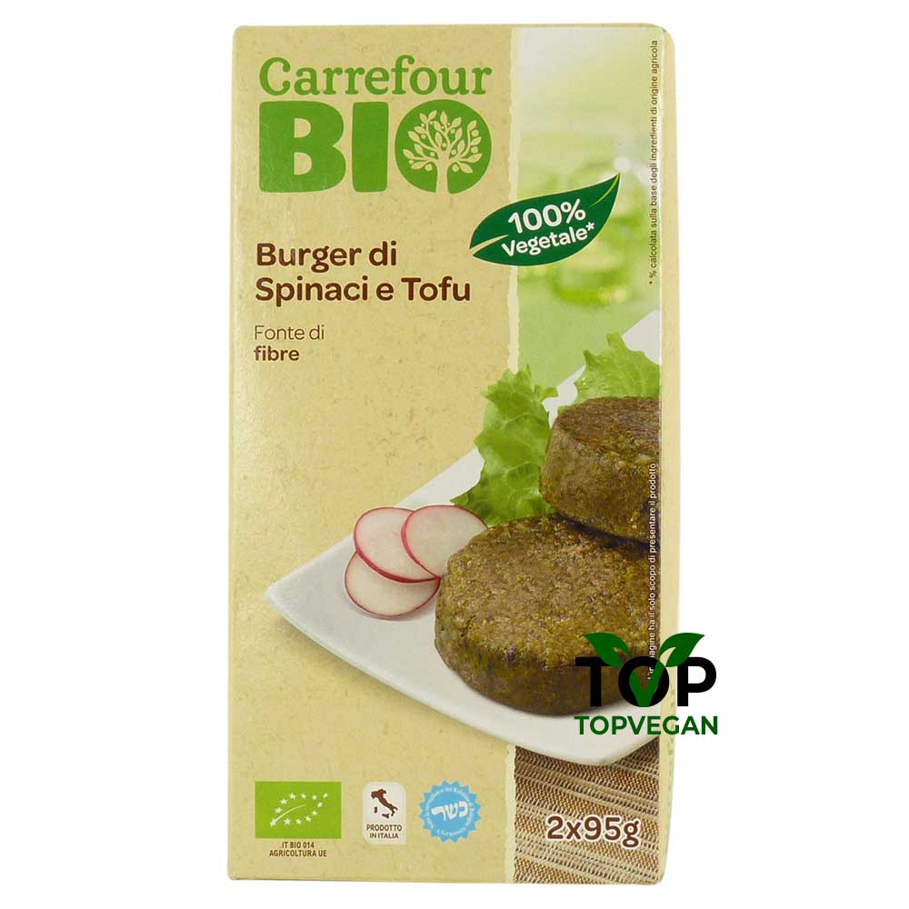 burger vegano spinaci tofu carrefour