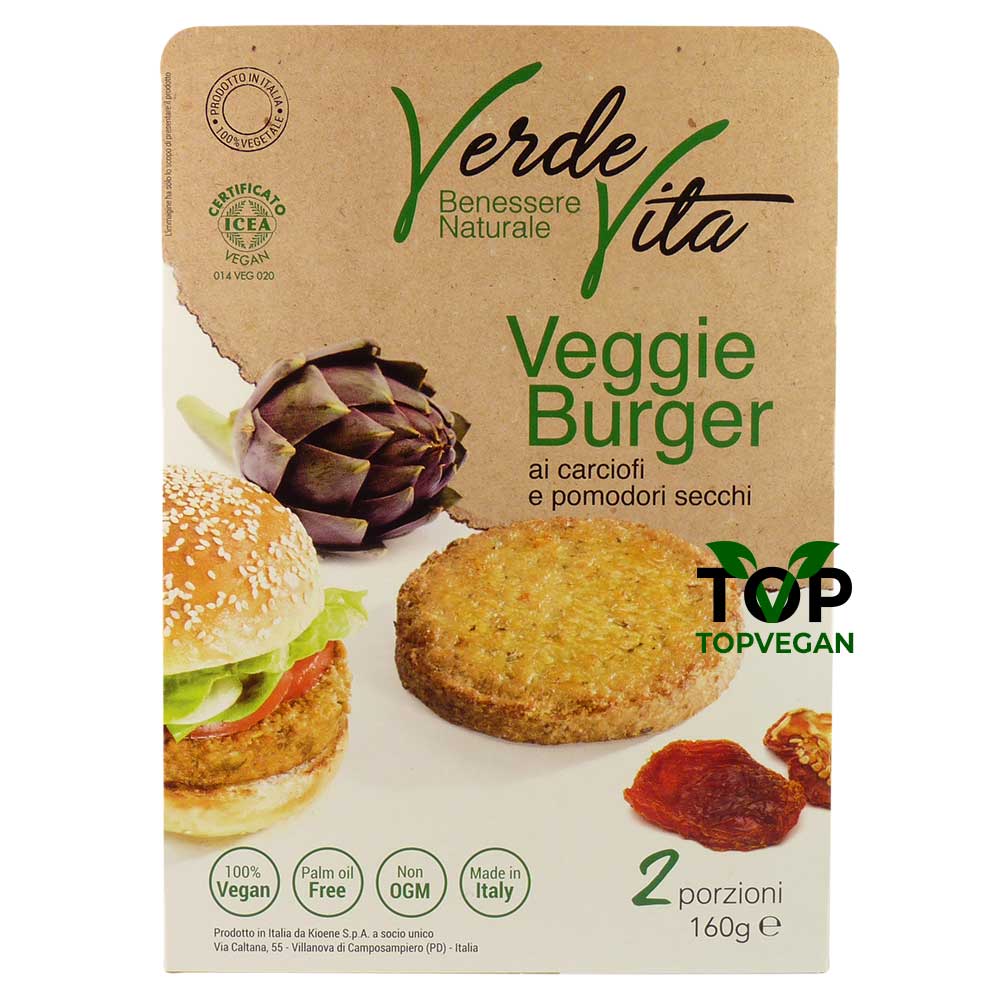 burger vegano carciofi pomodori secchi verde vita