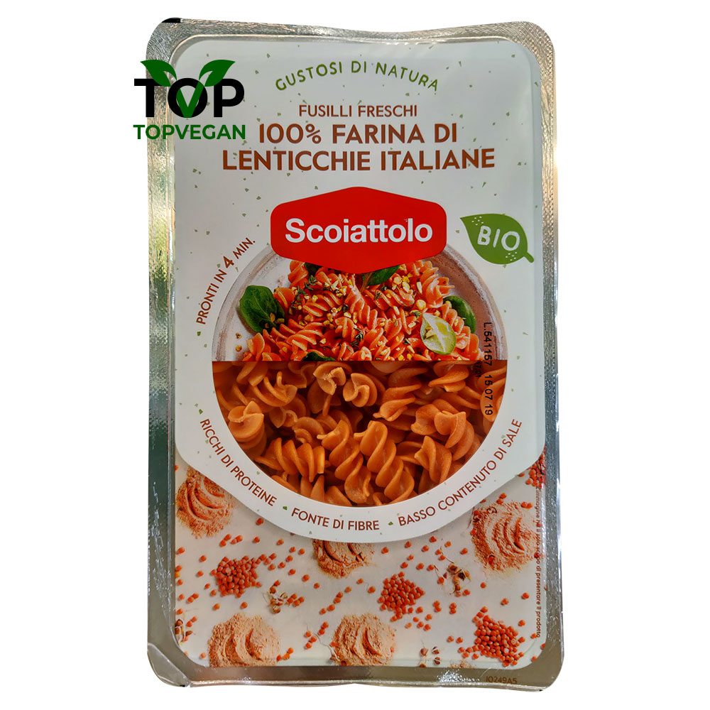 fusilli freschi vegan di lenticchie scoiattolo