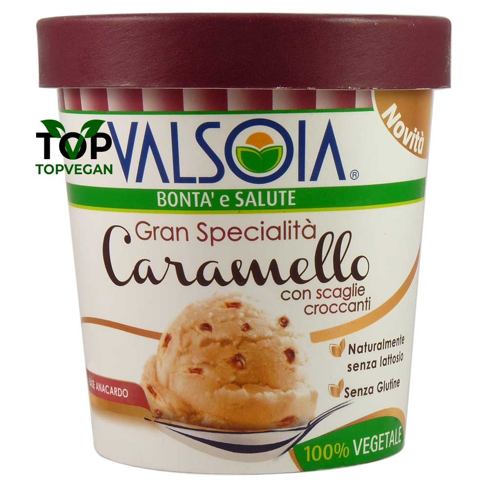 gellato vegano caramello valsoia