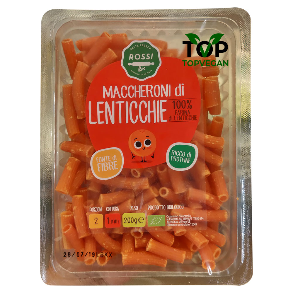 maccheroni vegan lenticchie di Rossi