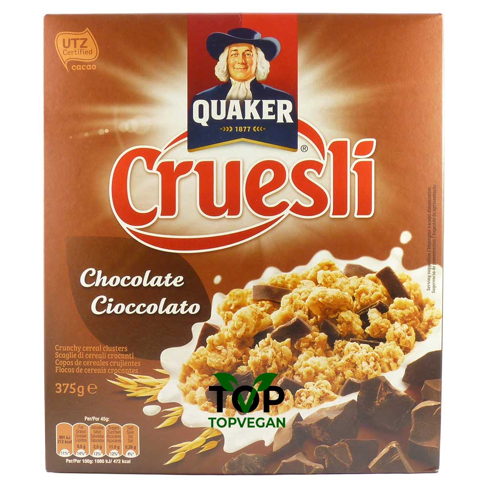 cruesli quaker cioccolato scaglie croccanti