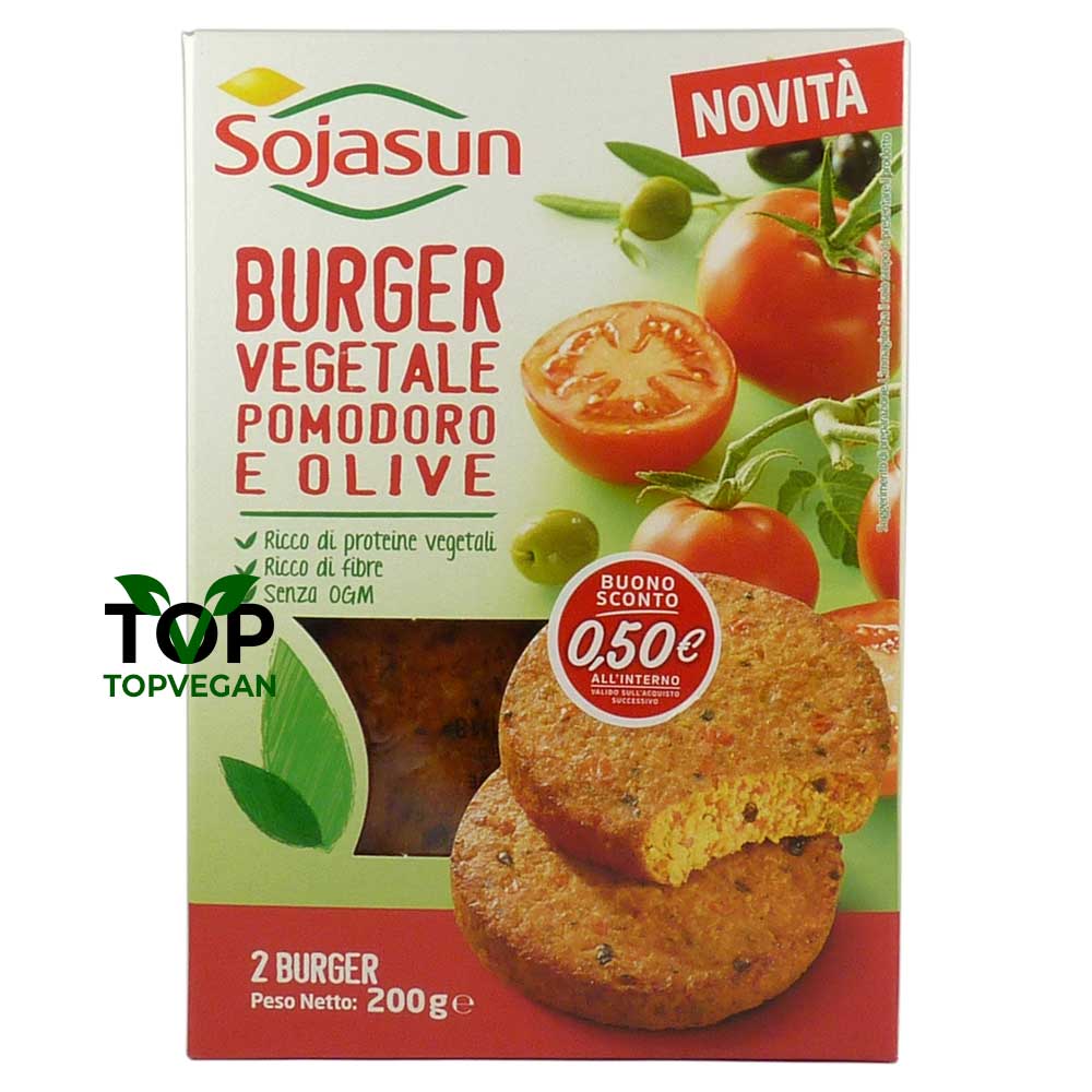 burger vegetale vegano pomodoro olive sojasun