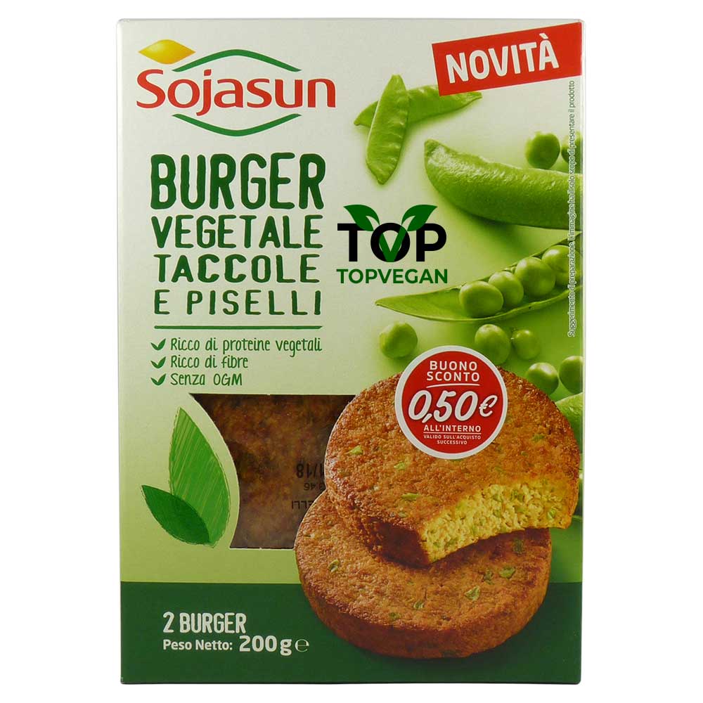 burger vegetale taccole piselli sojasun