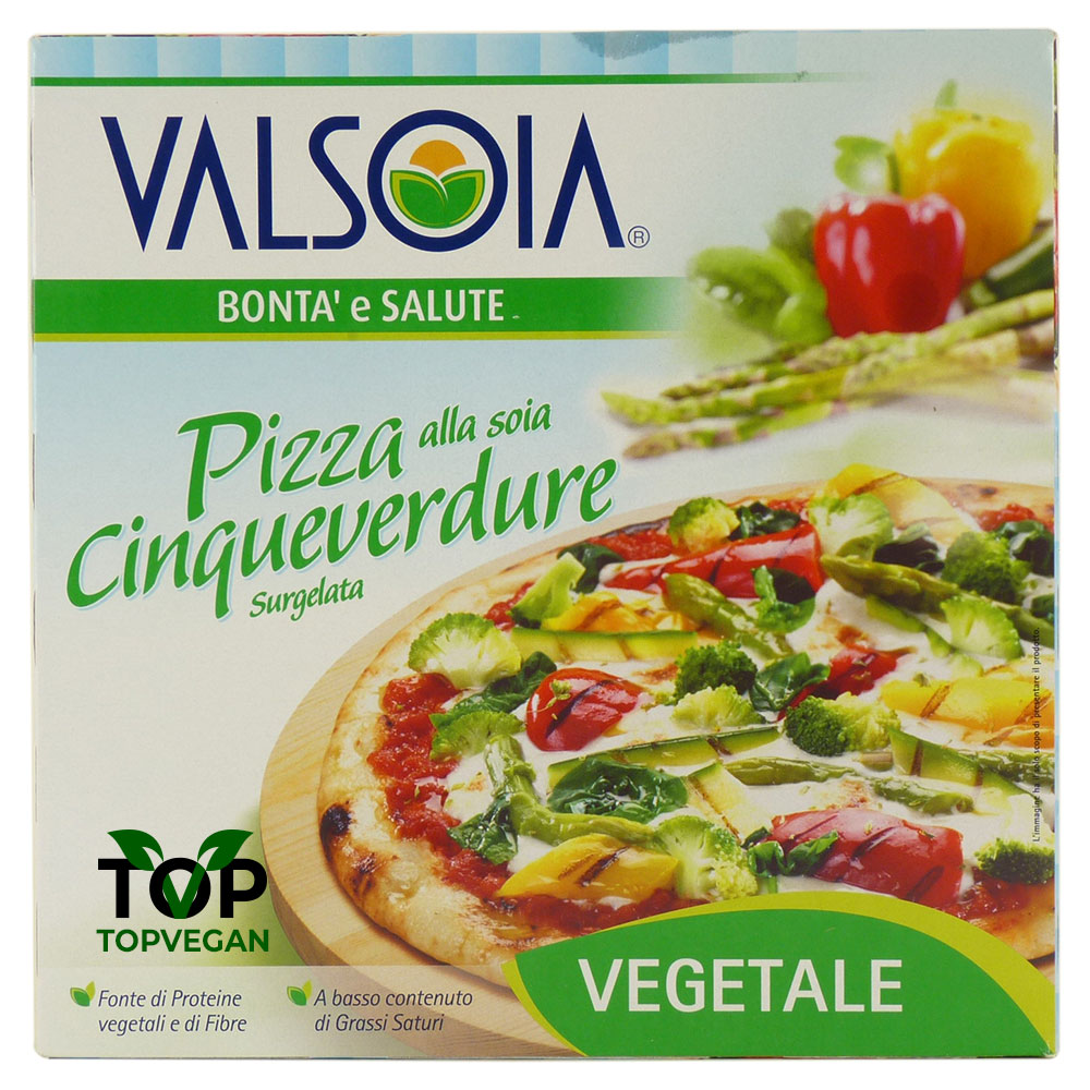 pizza vegana alle verdure cinqueverdure valsoia