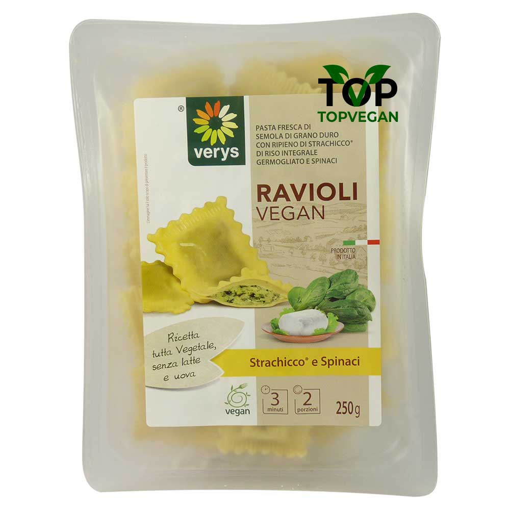 Ravioli vegan di strachicco e spinaci - verys